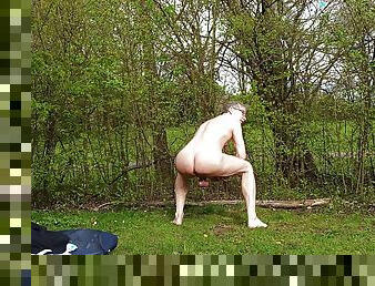 en-plein-air, pisser, public, maigre, anal, jouet, gay, allemand, bdsm, européenne