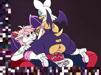 Rouge the bat rides on Biscuits