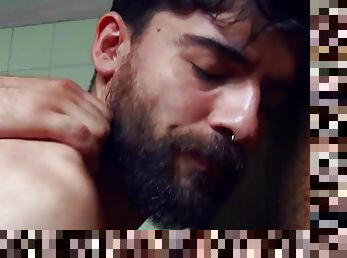 Bearded Studs Adonis And Andy Go To Abandoned Bathroom To Make Out And Squirt His Cum Everywhere - REALITY DUDES