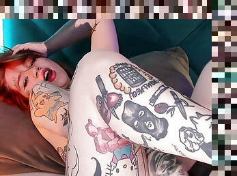 chatte-pussy, ados, jouet, webcam, bisexuels, tatouage