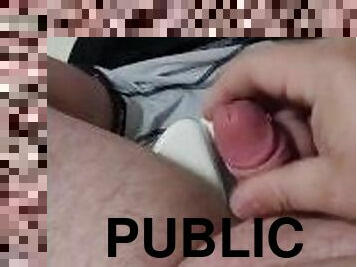 bad, masturbation, publik, amatör, ensam