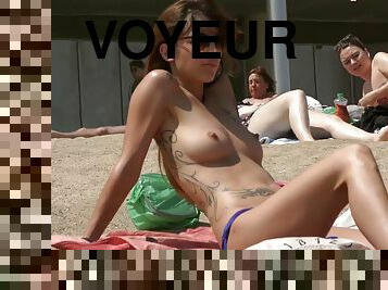 Pretty Woman Topless Beach Voyeur