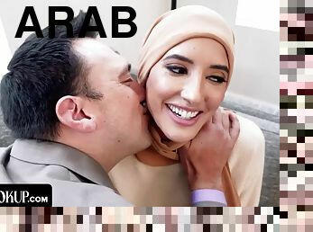 Hijab Hookup - Fit Arab Girl Finds Out Her Date Is Not Muslim But Fucks Him Hard Anyway - Reality