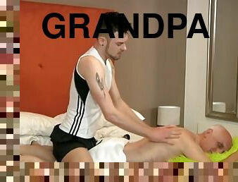 Grandpa  Gets A Massage With Happy Ending By His Young Masseur
