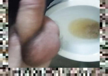 pisser, amateur, énorme-bite, gay, point-de-vue, toilette, solo