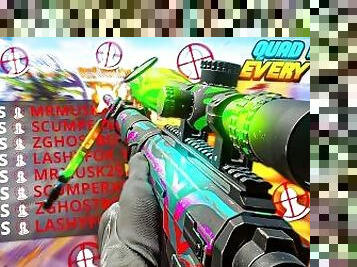 QUAD HEADSHOT FEED w/ EVERY GUN in MODERN WARFARE 2! (Warning: A LOT of Head in This Video)