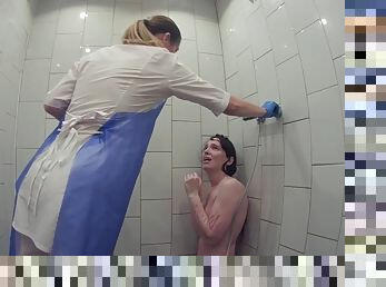 Washing a patient in a private clinic