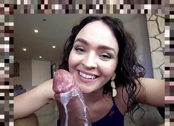 Throated girl seems happy to feel the BBC so deep in her cunt