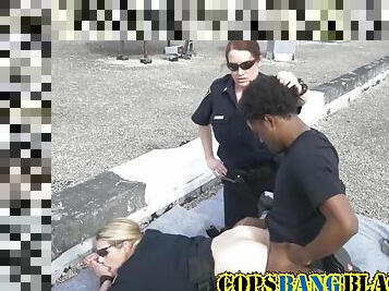 Insatiable Huge Titted Cops Got Smashed By A Black Conv