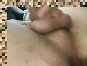 Close up shots of tight and pink asshole and dick and balls, He watches himself and jacks off