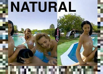 The POV VR Pool Party - Wet Big natural tits