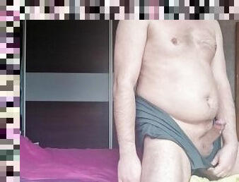 papá, amateur, chorro-de-corrida, gay, regordeta-chubby, corrida, europeo, euro, a-solas, papi