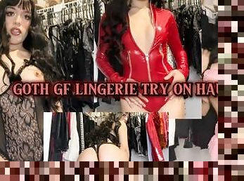 GOTH GF LINGERIE TRY ON HAUL  URMEXGOTHWIFE