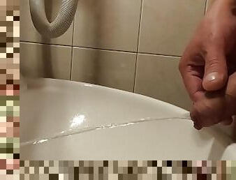 masturbation, pisser, public, branlette, secousses, ejaculation, toilette, fétiche, solo, hôtel