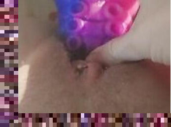 masturbation, enceintes, chatte-pussy, amateur, jouet, gode, solo