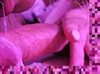 amateur, fellation, couple, hirondelle, point-de-vue, ejaculation, sperme, fétiche, bite