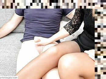 stocking, handjob-seks-dengan-tangan-wanita-pada-penis-laki-laki, ketat, fetish-benda-yang-dapat-meningkatkan-gairah-sex, wanita-simpanan, dominasi, dominasi-perempuan-dalam-sex, nilon