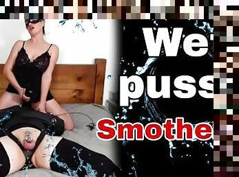 Wet Pussy Femdom Facesitting Smothering in Straightjacket Bondage BDSM Real Homemade Stepmom Milf