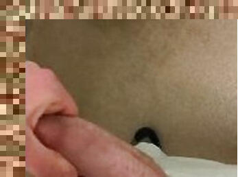 Risky Jerking Off / Edging in Gym Bathroom