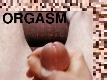 Close up masturbation male orgasm cumshot