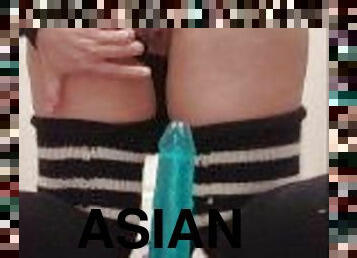 asyalı, mastürbasyon-masturbation, amcık-pussy, parmaklama, sıkı, binme, yapay-erkeklik-organı