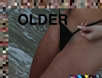 yaşlı, amcık-pussy, güzellik, latin-amerikalı-kadın, plaj, güzel, daha-yaşlı, mükemmel, bikini, bakire