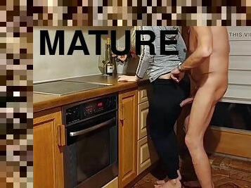 levrette, orgasme, femme, amateur, mature, milf, hardcore, allemand, ejaculation-interne, cuisine