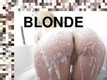 Soapy dick riding home POV grants hot blonde the best outcome