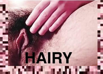 girl with hairy pussy masturbates with carrots