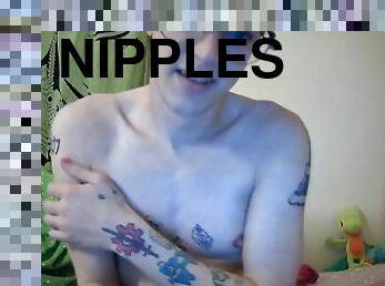 femboy pumps nipples and milks tits