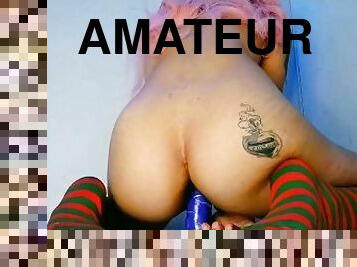cul, gros-nichons, masturbation, amateur, jouet, brésil, solo, noël, tatouage, petits-seins