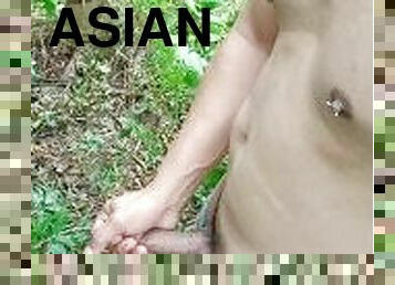 asyano, tatay-ama, dyakol-masturbation, sa-labas, talsik-ng-tamod, libog, tatay-ama-daddy