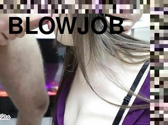 Gentle homemade blowjob