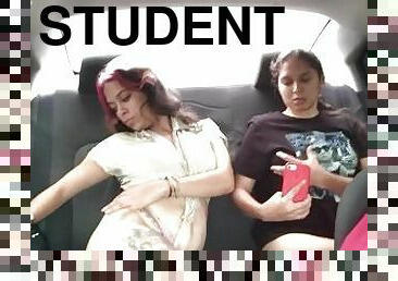 college students record themselves masturbating in the back seat of the Uber
