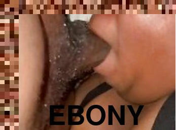 Ebony BBW cuffed and fucked
