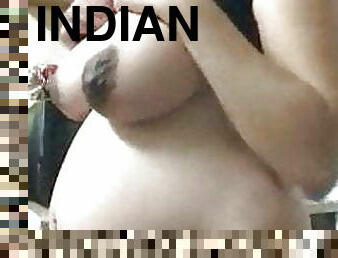 mengandung, amateur, buatan-sendiri, gadis-indian