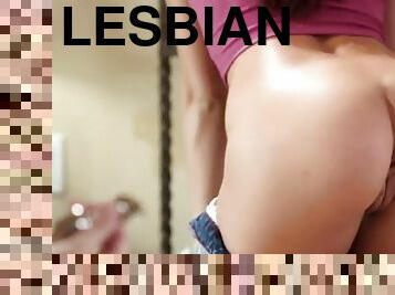 anal, sayang, lesbian-lesbian, mainan, teransang