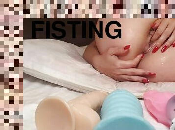 Wet Pierced Pussy Dripping and Squirting from Fisting with Rosebud