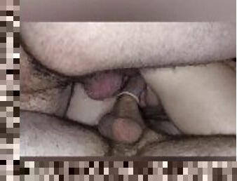 chatte-pussy, femme, amateur, lesbienne, ejaculation-interne, trio, double, blonde, serrée, cocu