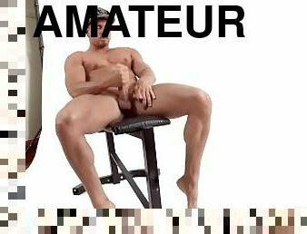 masturbation, amateur, énorme-bite, gay, casting, secousses, solo, musclé, bite, masque