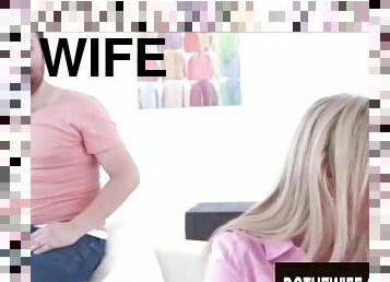 Do The Wife - Blonde Housewives Know How to Throat a Big Cock Compilation