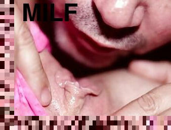 klit, fisse-pussy, amatør, milf, synsvinkel, oral, erotisk, suttende