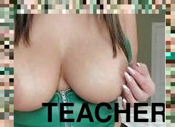 Horny leather wearing teacher wants you to cum big time for her JOI