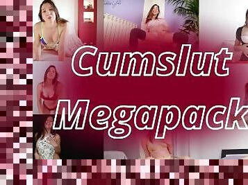 adolescente, compilação, engolindo, puta-slut, pov, ejaculação, fetiche, morena, domínio-feminino