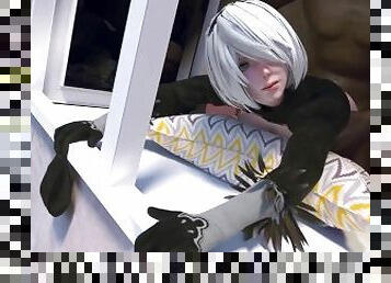 [Blacked] 2B Fuck on the window [Grand Cupido]( Nier Automata )