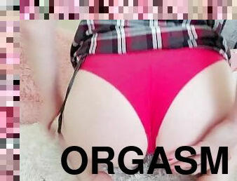 papa, masturbation, orgasme, amateur, jouet, butin, rousse, salope, point-de-vue, culotte