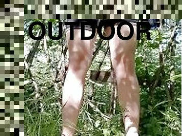 Pissing undies in the woods