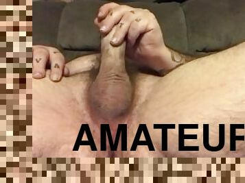 papa, masturbation, amateur, ejaculation-sur-le-corps, joufflue, ejaculation, fétiche, solo, bite