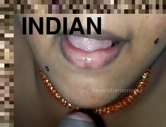 Indian Desi Cute Beautiful Caretaker Does Blowjob, Mastrubation & Cumshot For Her Owner