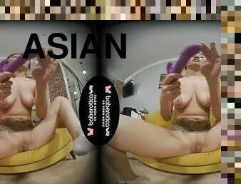asiático, masturbação, adolescente, brinquedo, natural, sozinho, erotico